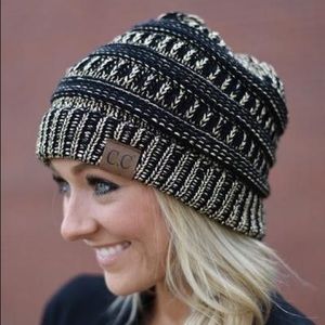 Black and Gold CC Beanie